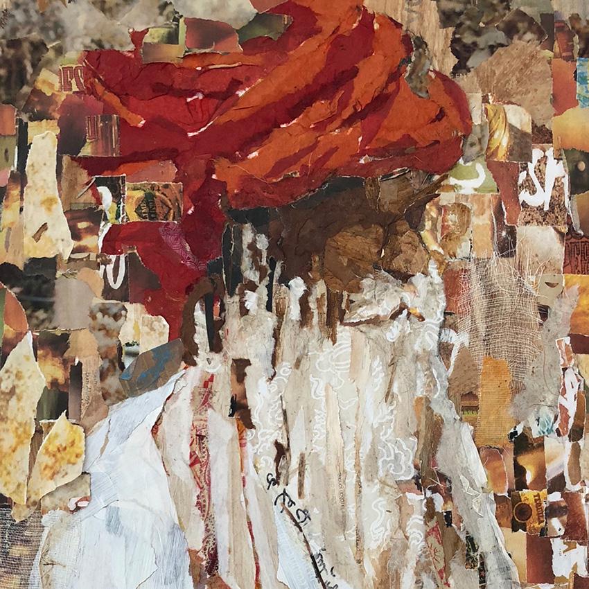 les tableaux collage- portraits (c) marie christine pariente